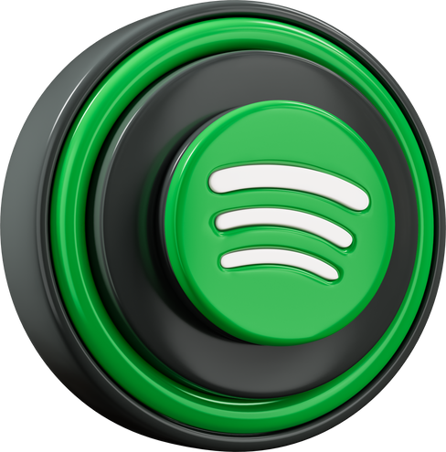 Spotify icon isolated 3d render cutout